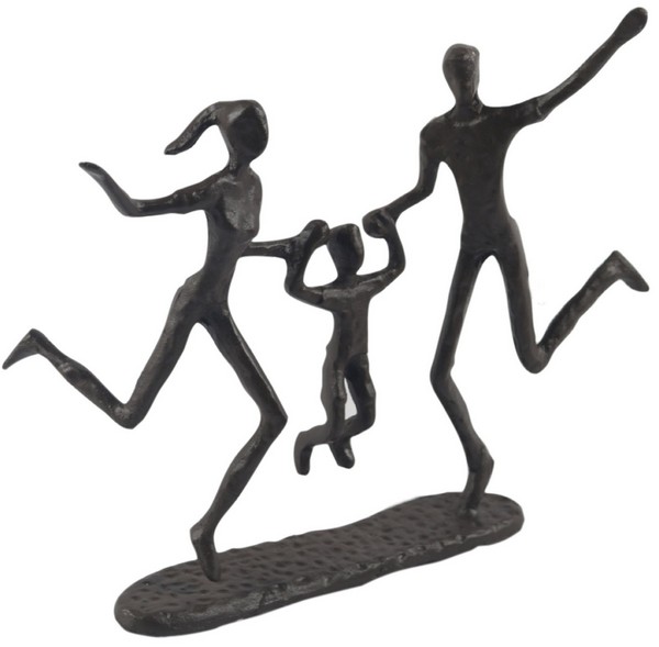 Family Jump Metal Figurine Large - Click Image to Close
